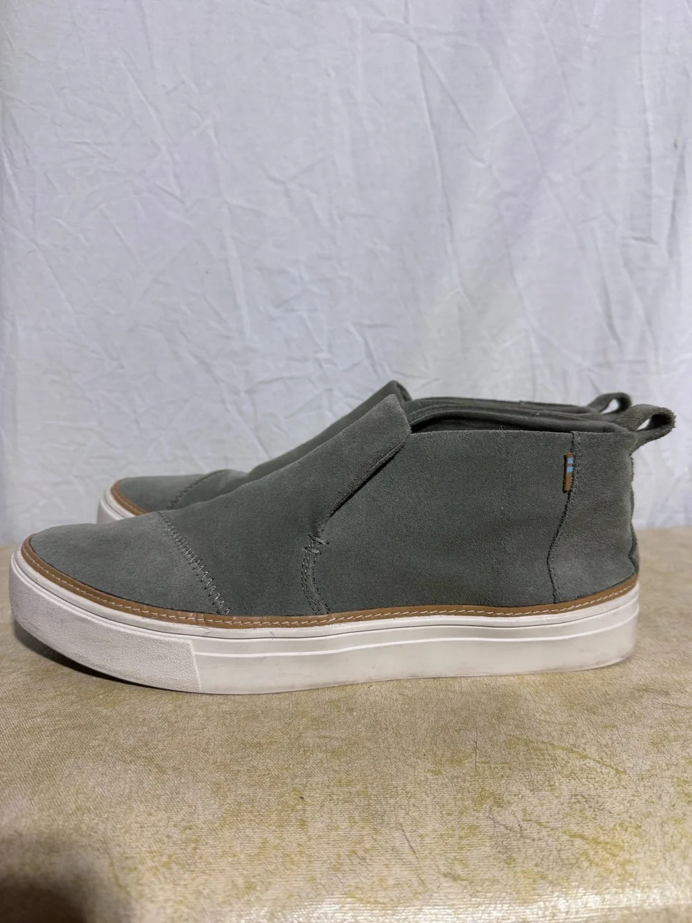 Toms Paxston gray suede slip on ankle sneakers Size 10